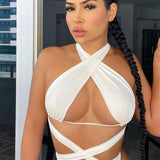 Sexy Cross Halterneck Tube Top