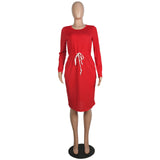 Phoenix 2020 Foreign Trade Autumn/winter classic simple solid-color long sleeve dresses