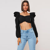 X00227V top selling Bright slim sexy midriff-baring and backless women tops