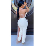 2020 new style autumn hot sale Hot sales new sexy wrap breast mesh jumpsuit pants woman