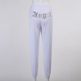 X00693L Hot style Stylish loose casual women pants+Diamond trim autumn and winter corset trousers