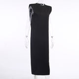 fashion street British elegant temperament leisure breathable ladies sleeveless dress