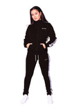 Two piece set high neck crop top and pants 2 pieces tracksuit women elastic hight fitness outfits sexy matching sets