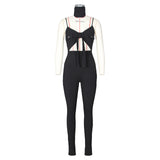 Sexy pure color sleeveless high stretch women jumpsuit+2020 hot style women suits