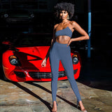 wholesale ready to ship 2020 summer trendy boutique clothing women 2 piece sets bodycon gym set