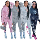 X01568C Phoenix hot sale women 2 pieces sets hoodie winter