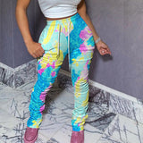 X00355S 2021 new Hot style colorful pleated print pants