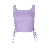 Ribbed Tank Women 2020 Summer Casual Fitness Vest Knitted Sexy Crop Top Mujer Stretch Solid Short Exposed Navel