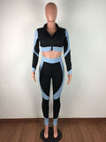 New arrival sport women two-piece set+Matching color slimming package hip hole sexy sports suit