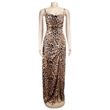 2021 sexy dress with leopard print lace bodice wrap dress