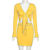 X00527V Phoenix New 2021 autumn/winter long sleeve printed T-shirt with covers hip trouser suit