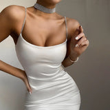 Hot style sexy slim halter dress 2021 summer new fashion backless package hip Sexy low-cut dress