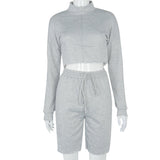 Zipper Sweatshirt Drawstring Pants Matching 2 Piece Set Women Autumn Loose Turtleneck Casual Elastic Active Sport wear