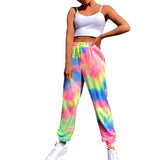 X00310M hot style summer 2021 Comfortable outdoor sports pants with elastic tie-dye printed slacks