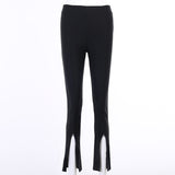 X00706L Stretch slim women pants + Foot zipper split trim pants+Depreciate sales promotion hot style