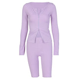 X00676S casual tracksuit women sets 2021 outfits Stylish long zip sports yoga set