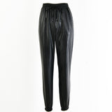 X00576M 2021 autumn woman winter new sexy tight height PU small foot leather trousers