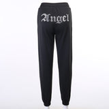 X00693L Hot style Stylish loose casual women pants+Diamond trim autumn and winter corset trousers