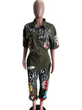 Sexy alphabet printing hot selling speaker package jumpsuit Casual loose fitting suit in stock