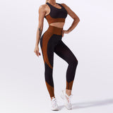 X00421L Phoenix Hot style women sexy two-piece sets+Yoga pantsuit with high bounce seamless bra top