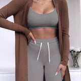 2020 Summer New Clothes Sports Bra Trousers Two Piece Suit Sexy Set Tank Top Running Women Gym Fitness Leggings