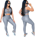 X00759M Phoenix Fashion sexy casual suit 2021 Hot style tight see-through sexy sleeveless yoga workout