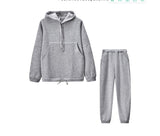 X01929C Two Piece Set 2021 Autumn Winter Tracksuit Women's Hooded Sweatshirt And Pants Casual 2 Piece Outfits Woman Sport Suit