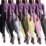 X00574L Phoenix Hot style leg straps women pants+Fashion home leisure joker simple personality fashion+95% cotton