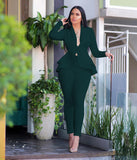 2021 Autumn winter Fashion flounces air layer business uniform casual suit woman