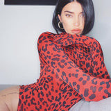 X30034S Amazon's new leopard print sexy bodysuit with gloves and sleeves for women's spring/summer 2021