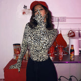 X00008D top sale women Leopard print glove bodysuit