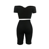 X00342S 2021 Summer Sports suit hot style pit bar high elastic pleat two-piece set