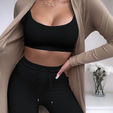 2020 Summer New Clothes Sports Bra Trousers Two Piece Suit Sexy Set Tank Top Running Women Gym Fitness Leggings