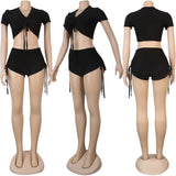 X00463L Phoenix New arrival sport women two-piece set+two-piece club suit with chest and short sleeves