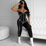 Deep V Open Back Hip Sexy Bodycon Women Overalls Sleeveless Skinny Rompers Womens Jumpsuit Female Bodysuits Fashion