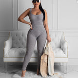 women black solid sport wear rompers jumpsuit fitness streetwear outfit low-neck tracksuit elastic hight 2020 summer