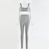 X00146S 2021 New autumn seamless knit yoga suit for sports slimming and buttock lifting