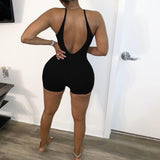 backless romper women summer clothes sleeveless playsuit elastic hight skinny serpentine bodycon rompers slim streetwear