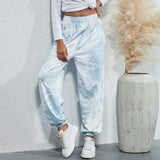 X00878M Cotton casual home trousers Women's leggings plus size Loose and stylish tie-dye pants in stock