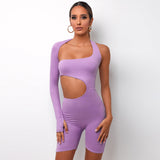 2020 New autumn fashion women jumpsuits striped stretchy activewear fitness sporty workout skinn