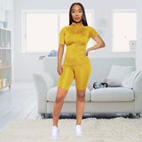 X00417S 2021 fashion women outfit two-piece multi-color short track suit