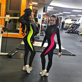 Women Yoga Sets Siamese Gym Wear Running Clothing Tracksuit Sexy Sportswear Zipper Jumpsuits Fitness Set Sport Suit