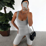 Sexy Biker Shorts Jumpsuits Women Romper Sports Rompers Jumpsuit Fitness Tracksuit Club Playsuit Active Wear