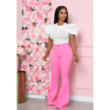 X00290L Hot sale new arrival sexy women pants+Solid color jean bell bottoms