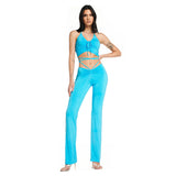 X00567M Autumn new women's wear New women's sexy tie with strapless stretch pantsuit