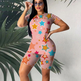 X00326L Phoenix New arrival sport women two-piece set+European and American leisure sports tie-dye printing two-piece set