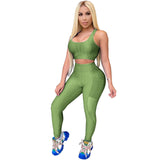 X00760M Phoenix Autumn/winter 2021 tight suit Super size tight U necknet sexy crop vest sport suit