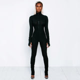 2020 wholesale workout New women's sexy tight monochrome jumpsuit