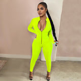 Phoenix Long sleeve finger zipper women jumpsuit winter