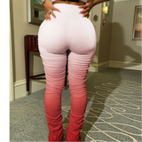 X00315L Hot sale new arrival sexy women pants+Gradually change color temperament to lift buttock slim small feet pants